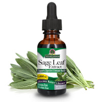 Thumbnail for Nature's Answer Alcohol-Free Sage Leaf, 1-Fluid Ounce Sage Liquid Extract Gluten Free Sage Extract Supplement