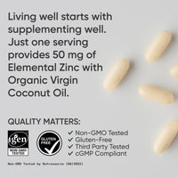 Thumbnail for Sports Research High Potency Zinc Picolinate 50mg with Organic Coconut Oil | Highly Absorbable Zinc Supplement for Healthy Immune & Enzyme Function - Non-GMO Tested & Gluten-Free (120 Liquid Softgels)