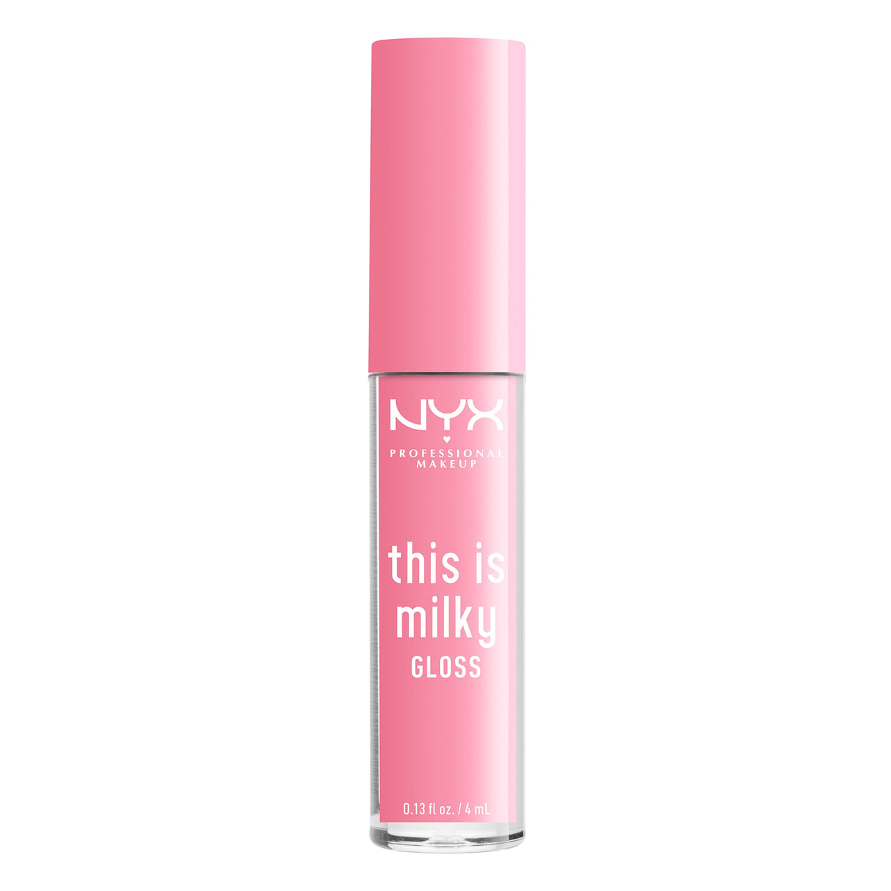 NYX PROFESSIONAL MAKEUP This Is Milky Gloss, Vegan Lip Gloss, 12 Hour Hydration - Milk It Pink (Sheer Baby Pink)