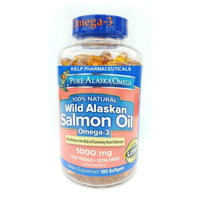 Thumbnail for Pure Alaska Omega-3 Wild Alaskan Salmon Oil 1000mg Softgels 180-Count
