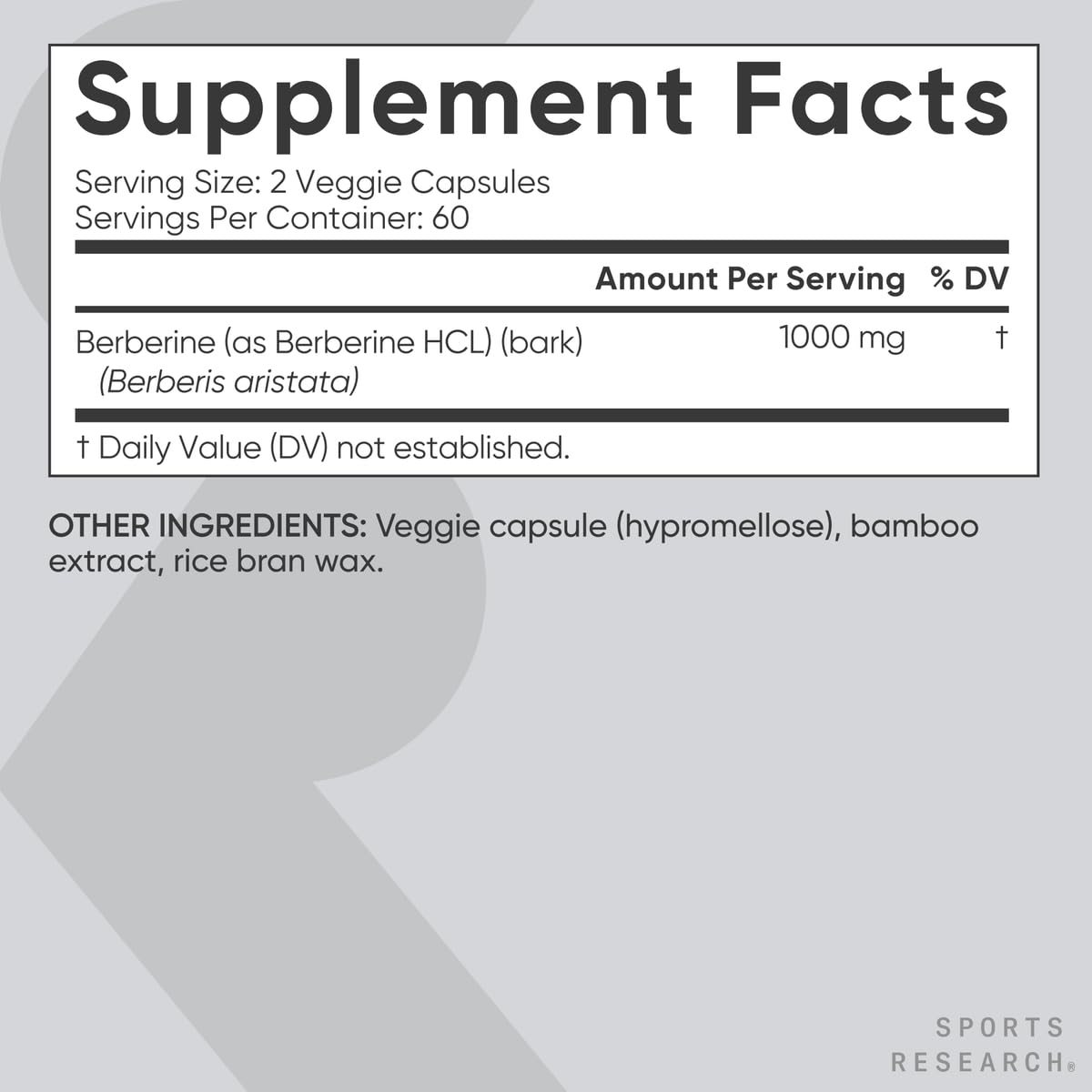 Sports Research® Blood Control Pack - Organic Apple Cider Vinegar 500mg w/Cayenne Pepper and Plant-Based Berberine HCL 1000mg