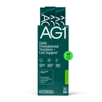 Thumbnail for AG1 Athletic Greens Superfood and Probiotic, 75 Vitamins, Travel Pack 14ct