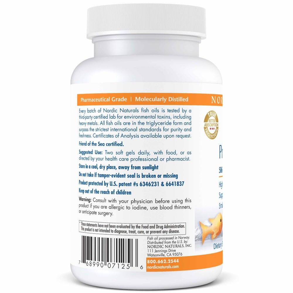 Nordic Naturals ProOmega 2000 Jr., Strawberry Flavor - 60 Soft Gels - 1120 mg Omega-3 - Ultra Potent Fish Oil - EPA & DHA - Promotes Brain, Heart, & Immune Health - Non-GMO - 30 Servings
