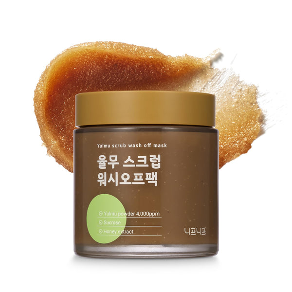 NEAF NEAF Yulmu Scrub Wash-Off Pack, Gently Exfoliates the Skin/Pore Cleansing and Hydrating with Sucrose & Honey Extract, Clear Complexion, Korean Skincare for All Skin Types (4.23 oz/120 g)