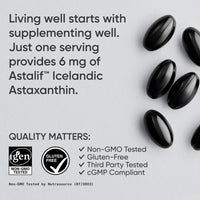 Thumbnail for Sports Research Triple Strength Astaxanthin Supplement (6mg) with Organic Coconut Oil for Antioxidant Activity, Skin & Eye Health Support - Non-GMO Verified & Gluten Free - 120 Softgels