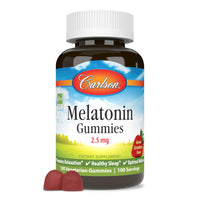 Thumbnail for Carlson - Melatonin Gummies, 2.5 mg, Healthy Sleep, Promotes Relaxation, Natural Strawberry Flavor, 100 Gummies