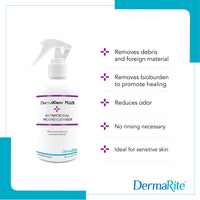 Thumbnail for DermaRite's DermaKlenz PLUS Wound Cleanser - Rinse-Free Gentle Cleansing, Helps Clear Wound Debris, Promotes Healing with HOCL - Spray Bottle, 8 oz., 1 Count