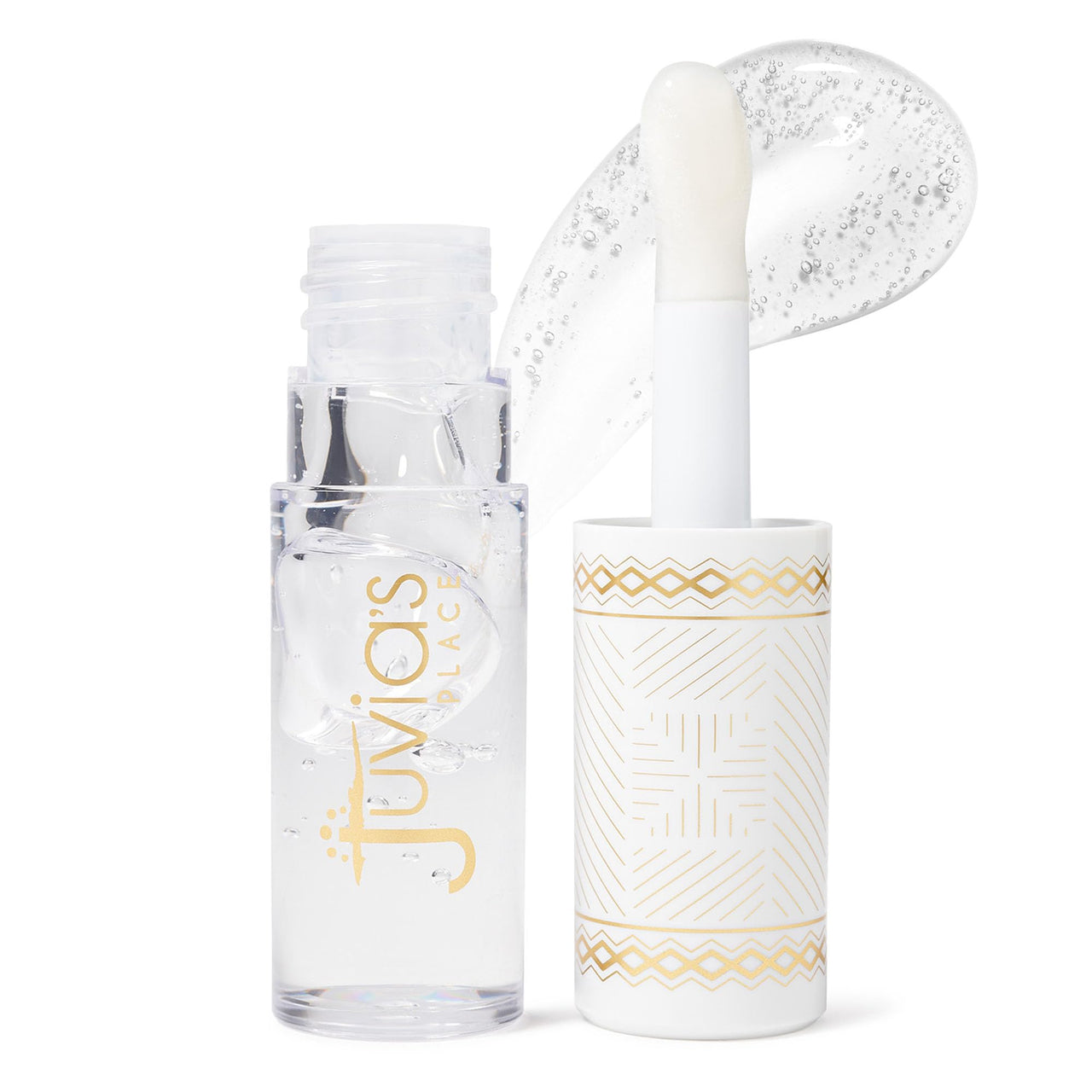 Juvia's Place Magic Lip Oil - White Peach - Smooth, Hydrating w/Vitamin E for Soft, Glossy, Juicy Lips - Infused with Fruit Extracts - Tinted, Shimmering, Lightweight & Non-sticky Lip Oil for Summer