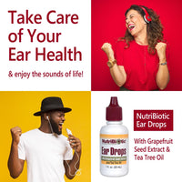 Thumbnail for NutriBiotic – Ear Drops, 1 Fl Oz | Gentle & Soothing Ear Support with Grapefruit Seed Extract & Tea Tree Oil | Vegan | Non-Medicated | Made without GMOs & Gluten
