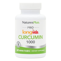 Thumbnail for NaturesPlus PRO Longvida Curcumin 1000 mg - 60 Mini-Tabs - Promotes Healthy Free Radical Protection - Non-GMO, Vegan, Gluten Free, Soy Free - 30 Servings