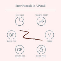 Thumbnail for Wonderskin Eyebrow Pencil - Eyebrow Pomade For Natural Looking Brows, Long Lasting, Sharpenable Eyebrow Liner, Dark Brown Eye Makeup (Dark Brunette)
