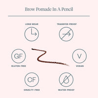 Thumbnail for WONDERSKIN Eyebrow Pencil - Sharpenable Brow Pencil For Natural Looking Brows, Brown Eye Makeup, Long Lasting Eyebrow Pomade (Dark Brunette)