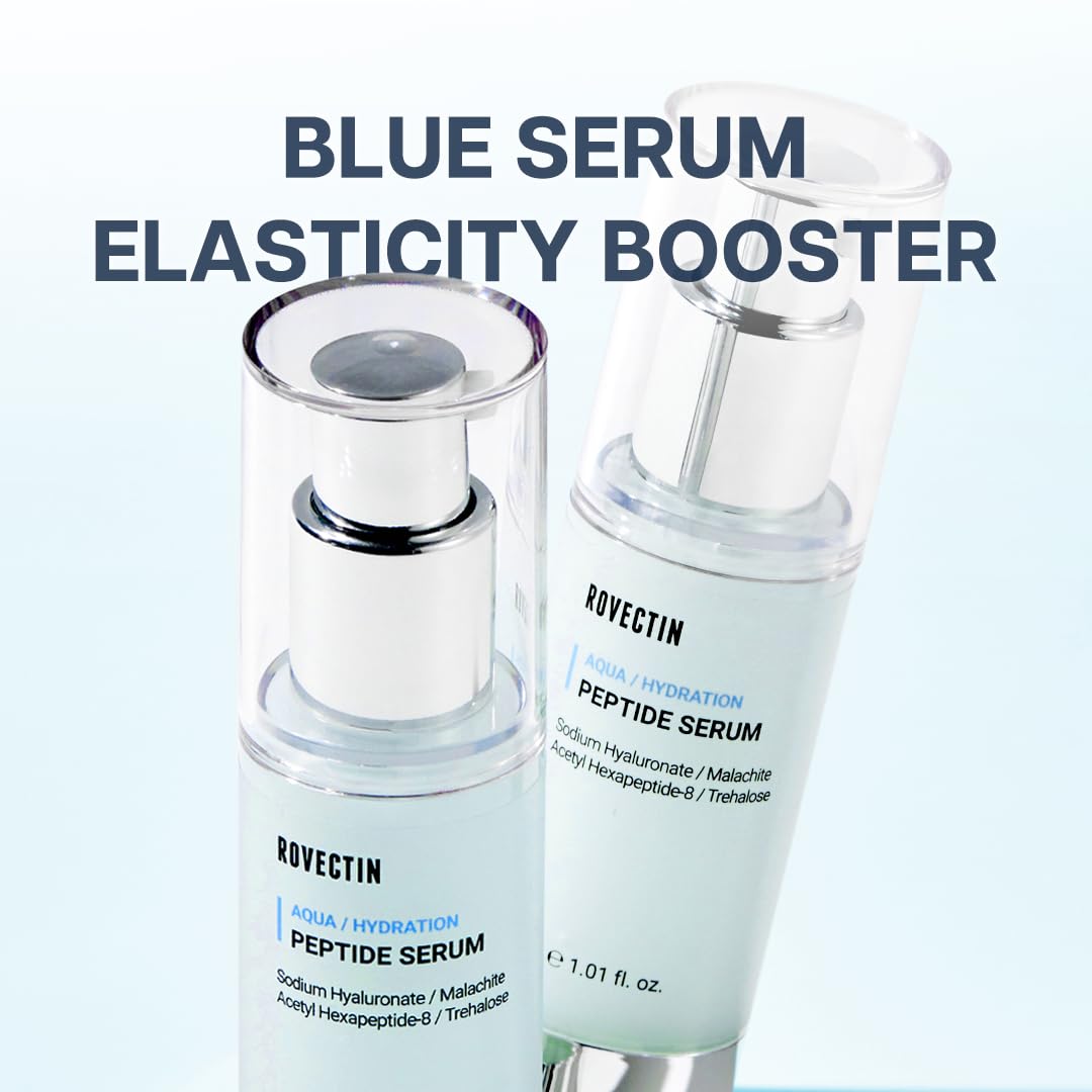 ROVECTIN Aqua Activating Serum - Anti-Aging Facial Serum with Vitamin E, Niacinamide, Hyaluronic Acid | Uneven Skin Tone, Anti-Wrinkle, Intensely Moisturizing | Vegan, Korean Skincare (1.2 fl.oz)