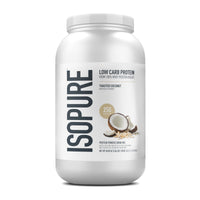 Thumbnail for Isopure Low Carb 100% Pure Whey Isolate Protein Powder, Lactose Free, Gluten Free, With Vitamins, Toasted Coconut, 25g Protein Per Serving, 3 Lbs, 42 Servings