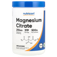 Thumbnail for Nutricost Magnesium Citrate Powder (Unflavored, 500 Gram)