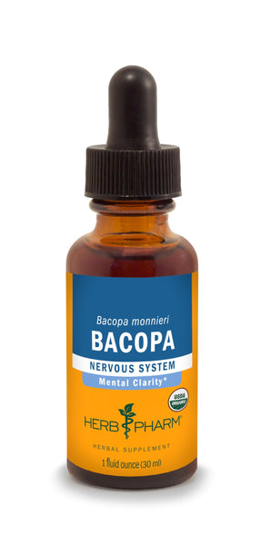 Herb Pharm Certified Organic Bacopa Liquid Extract for Brain Support - 1 Ounce (DBAC01)