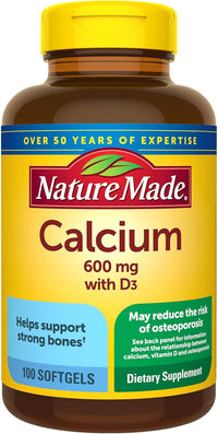 Thumbnail for Nature Made Calcium 600 mg With Vitamin D Liquid Softgels 100 ea (Pack of 2)