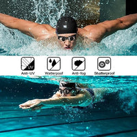 Thumbnail for Hurdilen Swim Goggles Swimming Goggles No Leaking with Nose Clip, Earplugs, Swim Cap and Case for Men Women