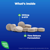 Thumbnail for Natrol 5-HTP 200mg Dietary Supplement to Support a Balanced Mood, 60 Time Release Tablets, 60 Day Supply