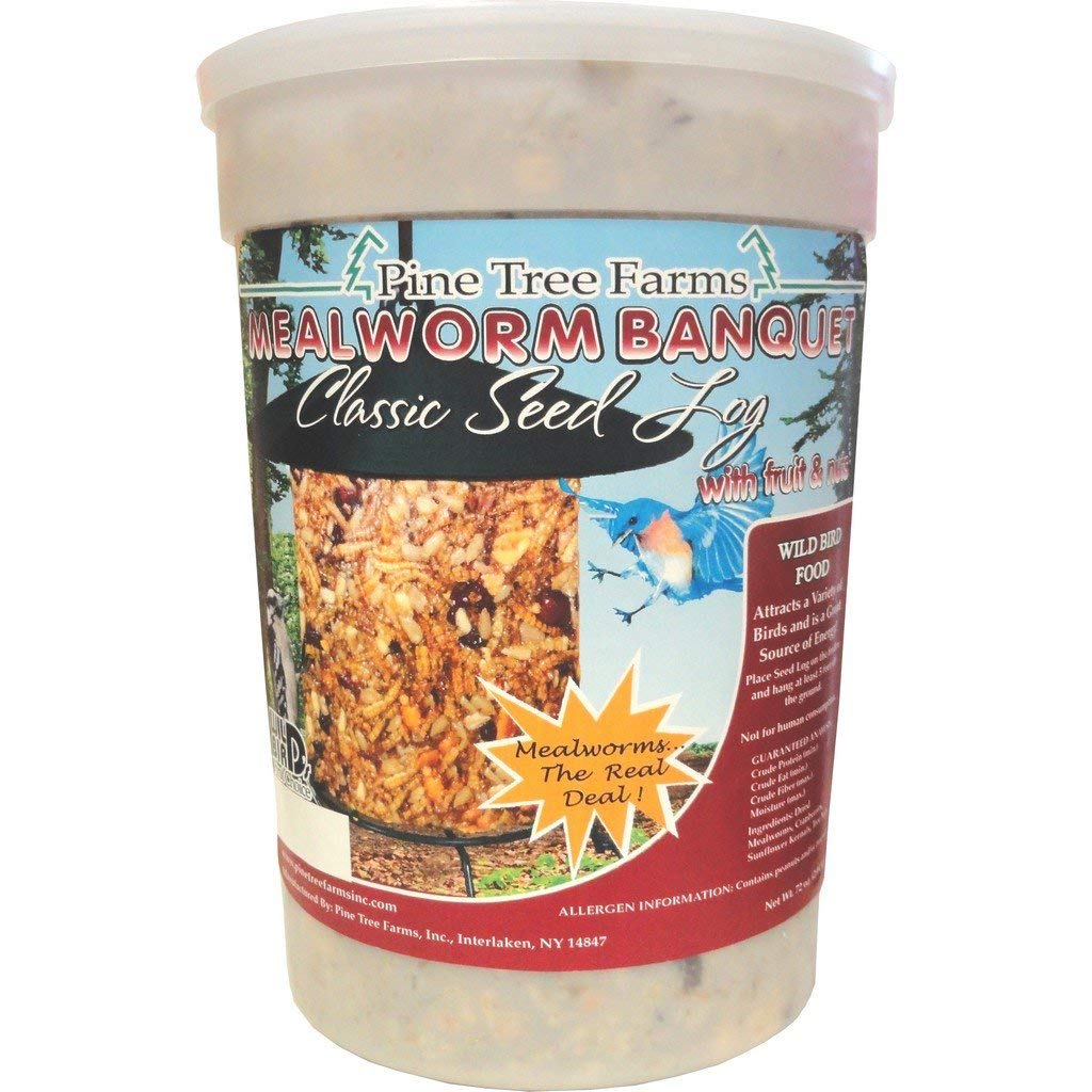 Pine Tree Farms Mealworm Banquet Classic Seed Log 72 oz (Single)