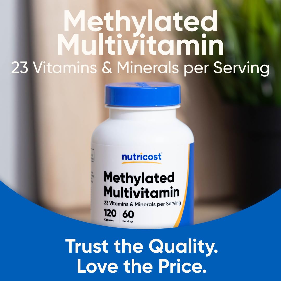 Nutricost Methylated Multivitamin 120 Capsules, 60 Servings - 23 Vitamin & Minerals Per Serving