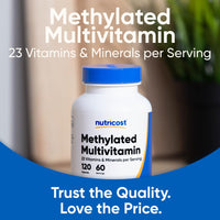Thumbnail for Nutricost Methylated Multivitamin 120 Capsules, 60 Servings - 23 Vitamin & Minerals Per Serving