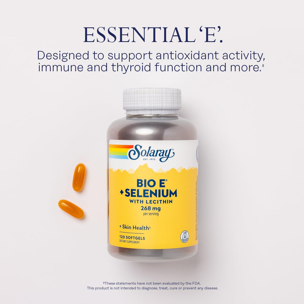 Solaray Bio E with Selenium Supplement, 400iu, 120 Count