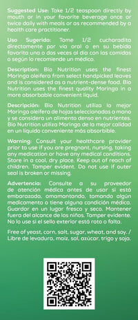 Thumbnail for Bio Nutrition Moringa Liquid, 4 Fluid Ounce
