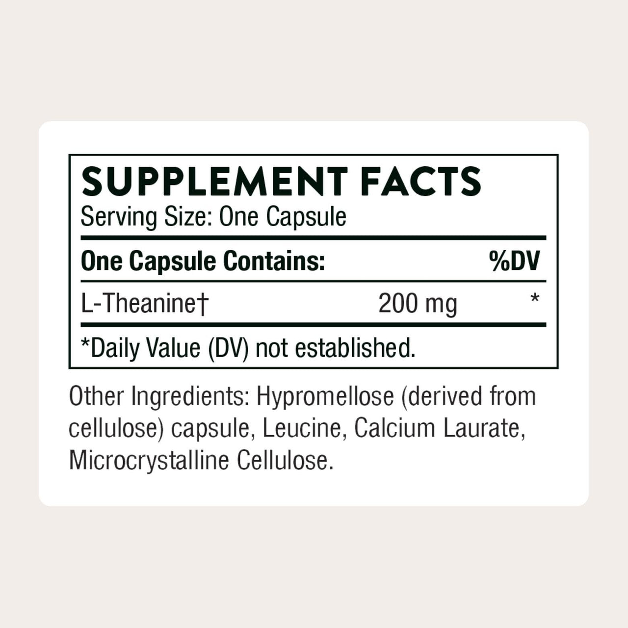 THORNE - Theanine - 200mg of L-Theanine - Support a Healthy Stress Response, Relaxation, and Focus - Increases Brain Alpha-Wave Production* - 90 Capsules
