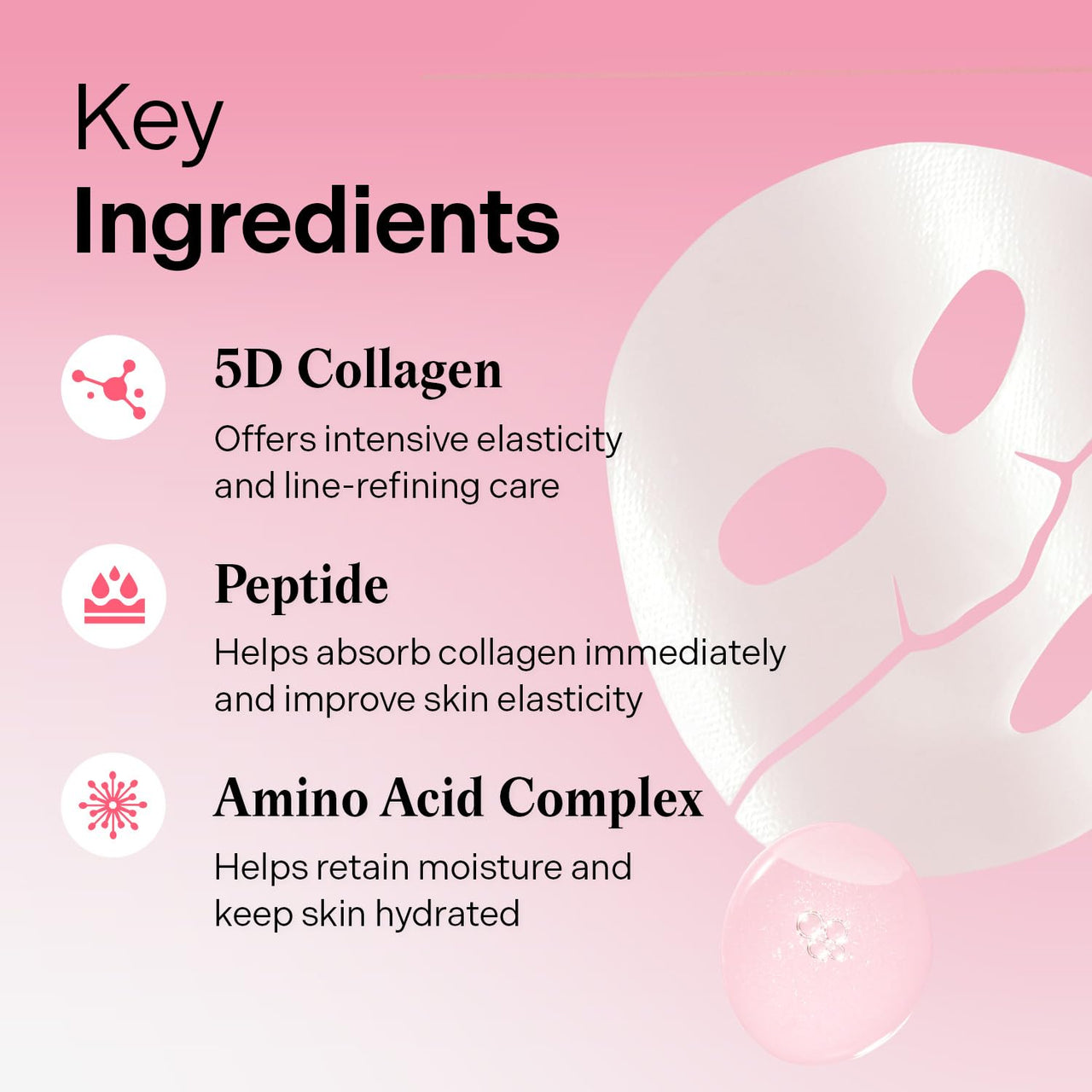 Torriden CELLMAZING Collagen Firming Gel Sheet Mask for Face Only (4 Pack) | Smoother, Firmer-Looking Skin with 5D Collagen Complex | Korean Facial Mask