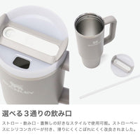 Thumbnail for Stanley H2.0 Vacuum Quencher, 0.3 gal (0.88 L), Ash Gray, Cold Insulation, Durable, Straw Water Bottle, Summer, Outdoors, Dishwasher Safe