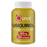 Thumbnail for Qunol 100mg Ubiquinol, Powerful Antioxidant for Heart & Vascular Health, Essential for Energy Production, Natural Supplement Active Form of Coq10, 120 Count