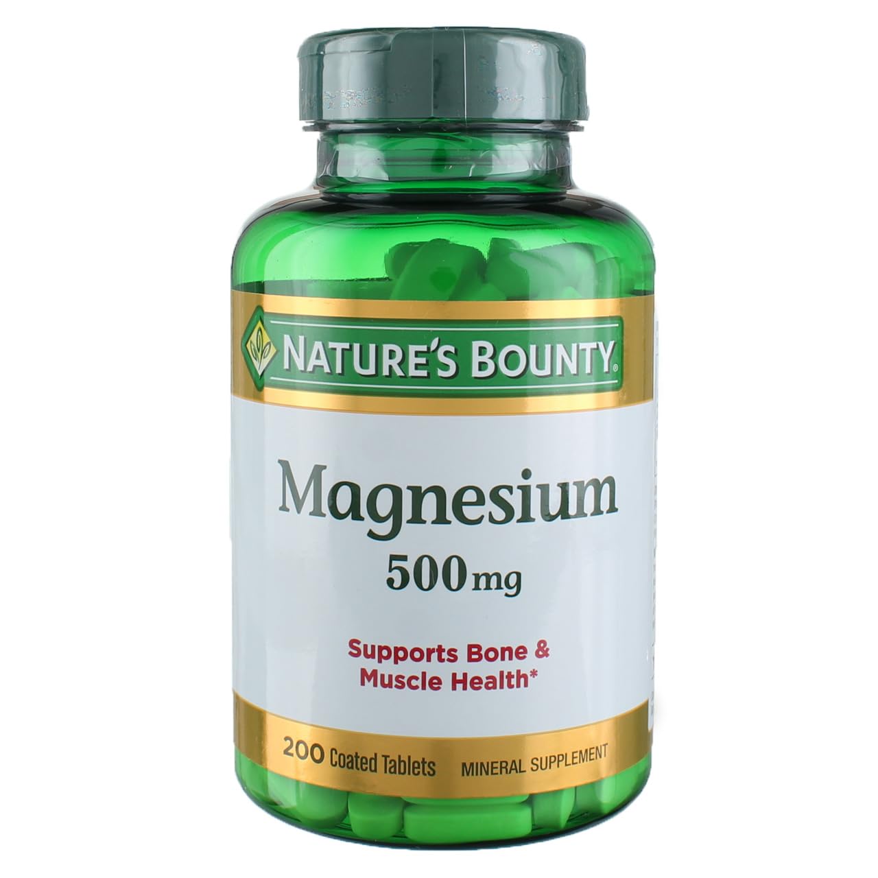 Nature's Bounty Magnesium 500 mg, 200 Tablets (2 Pack)