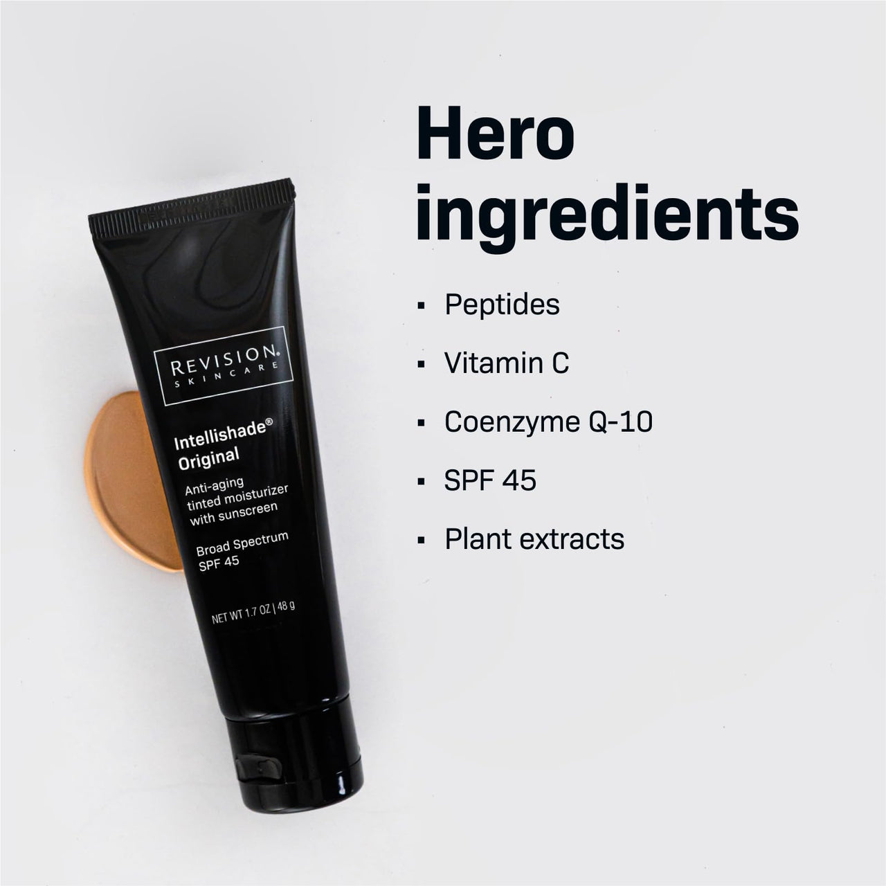 Revision Skincare Intellishade® Original, Anti Aging Tinted Daily Moisturizer with SPF, Anti Wrinkle with Peptides and Vitamin C, 1.7 oz