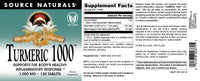 Thumbnail for Source Naturals Turmeric 1000, Supports the Bodyâ€™s Healthy Inflammatory Response*, 1,000mg - 120 Tablets