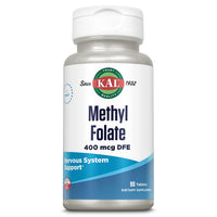 Thumbnail for KAL Methyl Folate 400 mcg DFE, 5-MTHF Active Form Vitamin B9, Folic Acid Supplement, Heart Health, Prenatal, Mood and Brain Support, Fast Dissolving ActivTab, 60-Day Guarantee, 90 Servings, 90 Tablets