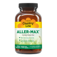 Thumbnail for Country Life Aller-Max - Quercetin Supplements with Bromelain - Immune Support with Vitamin C, Zinc, and Botanical Blend - Certified Gluten-Free, Vegan (100 Count (Pack of 1))