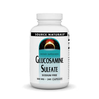 Thumbnail for Source Naturals Sodium-Free Glucosamine Sulfate, for Joint Support, 500 mg - 240 Capsules