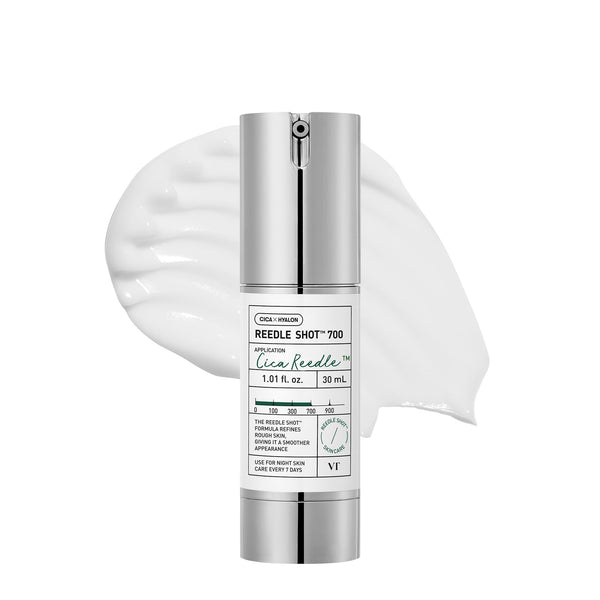 VT COSMETICS CICA Reedle Shot 700, Spicule Microneedling Serum for Pore Care&Exfoliation, Exosome&Centella Asiatica for Glass Skin, Acne&Blemish Care, Korean Liquid Skin Booster (1 Fl Oz / 30ml)