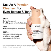 Thumbnail for ANUA Rice Enzyme Brightening Cleansing Powder, Exfoliating Powder-to-Foam Cleanser, Smooth Texture & Clarity, Hydrating & Gentle Formula, Korean Skincare,1.41 fl.oz
