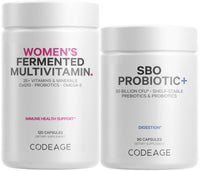 Thumbnail for Codeage Daily Immune System Support Multivitamin for Women + Probiotics Bundle