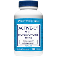 Thumbnail for The Vitamin Shoppe Active-C with Bioflavonoids, Supports Immunity, Vascular Health, Antioxidant, 500 MG (100 Tablets)