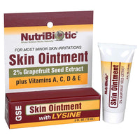 Thumbnail for NutriBiotic – Skin Ointment .5 Fl Oz | with GSE, Lysine, Beeswax, Echinacea, Goldenseal, Vitamin E & More | for Minor Skin Irritations & to Support Healthy Tissue | Made without Gluten & GMOs