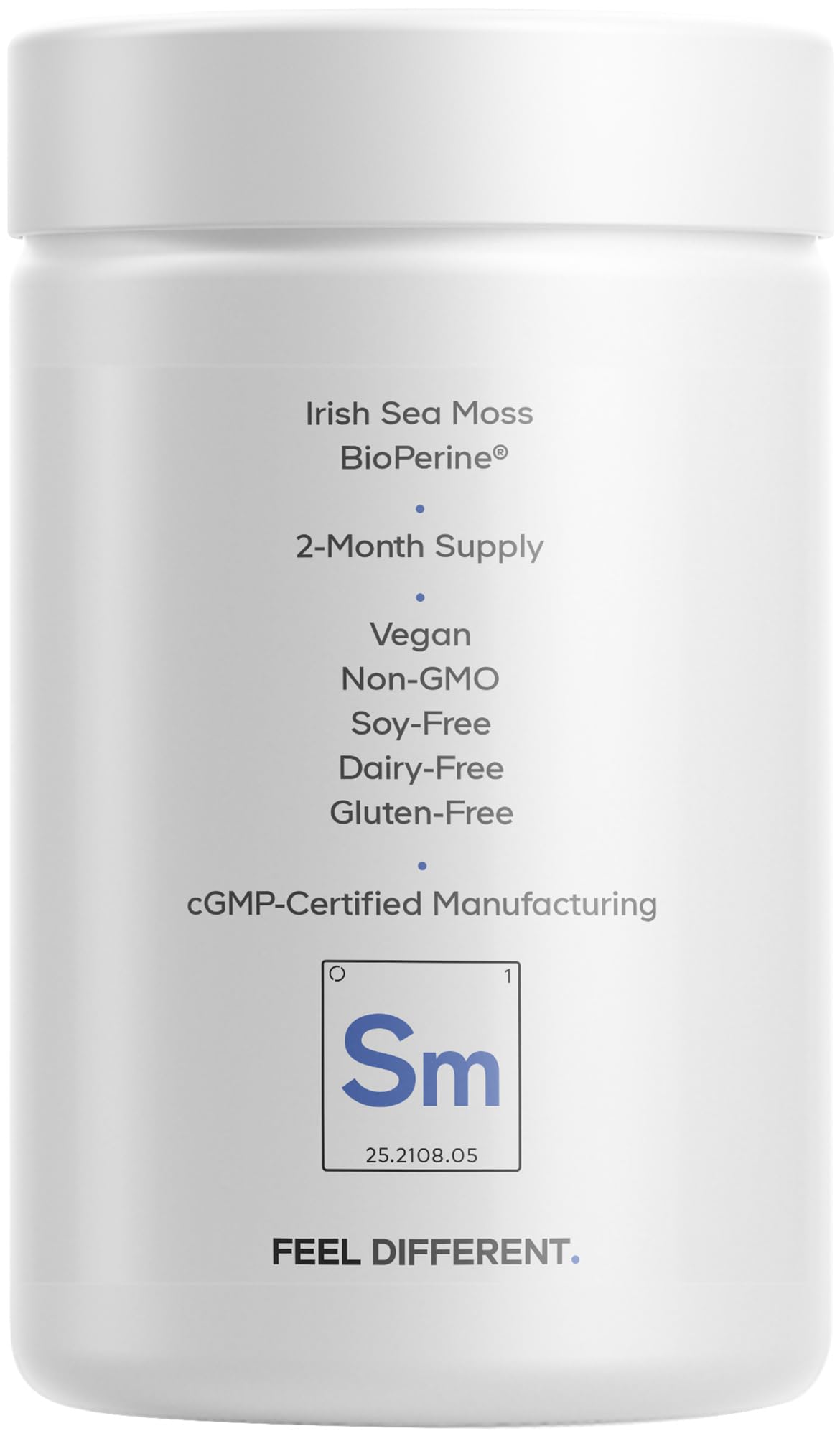 Codeage Raw Wildcrafted Irish Sea Moss Supplement, Spirulina Algae, Bladderwrack Seaweed, Burdock Root, Black Pepper, Vegan, Non-GMO, 120 Capsules