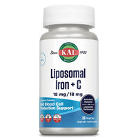 Thumbnail for KAL Liposomal Iron Supplement with Liposomal Vitamin C, Iron Supplement for Women and Men, High Absorption, Gentle Iron Pills, Vegan, Gluten Free, 30 Servings, 30 VegCaps