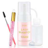 Thumbnail for EMEDA Lash Shampoo Kit - 3.38 fl.oz / 100ml Gentle Foam Lash Cleanser, Oil-Free Cleaning for Wash Extension/Natural Eyelash Bath with Rinse Bottle Brush