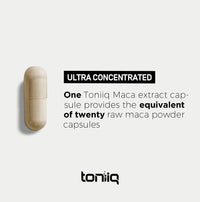 Thumbnail for Toniiq 10,000mg 20x Concentrated Extract - Single Origin Wildcrafted Maca Root Capsules - Ultra High Strength - Highly Purified Peruvian Maca Root Powder - Black, Red and Yellow Maca Complex