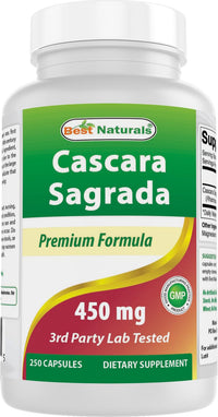 Thumbnail for Best Naturals Cascara Sagrada 450 mg 250 Capsules