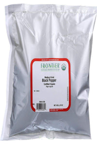 Thumbnail for Frontier Natural Products Co-Op Organic Medium Grind Black Pepper 16 oz (453 Grams) Pkg