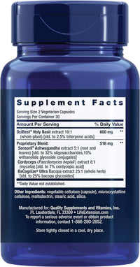 Thumbnail for Life Extension Adrenal Energy Formula, Help inhibit The Effects of Stress, holy Basil, cordyceps, bacopa and ashwagandha, Gluten Free, Non-GMO, Vegetarian, 60 Capsules